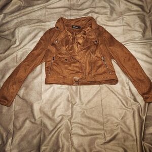 Missguided Faux Suede Moto Jacket